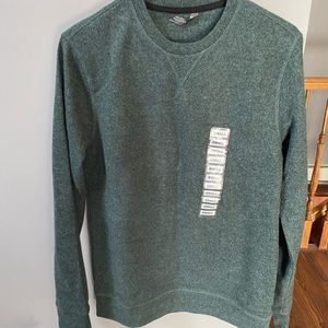 Heathered green crew neck sweatshirt